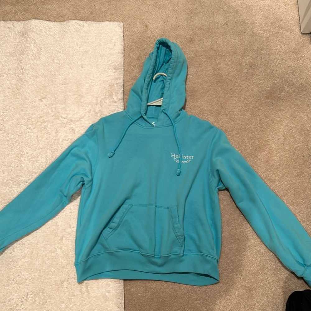 NWOT Hollister Turquoise Light Pullover Hoodie